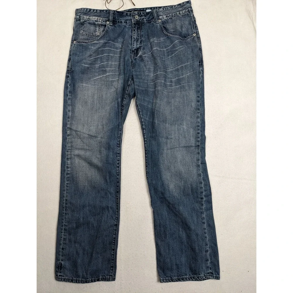 Rocawear Mens Jeans Size 38 x 33 Slim Fit Cotton Blue